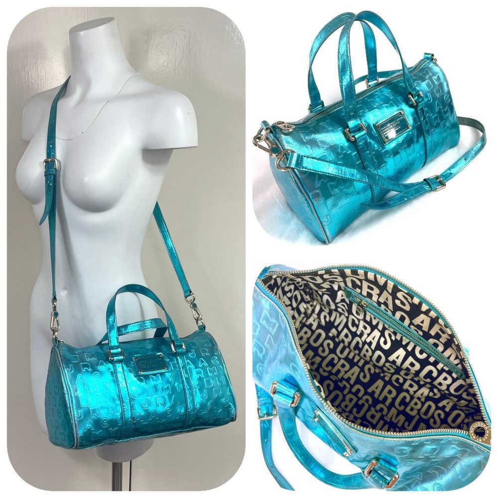 Marc Jacobs Metallic Teal Crossbody Satchel